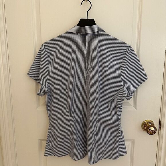 Riders by Lee Vintage Pinstripe Beach Button Down Shirt - Picture 4 of 9